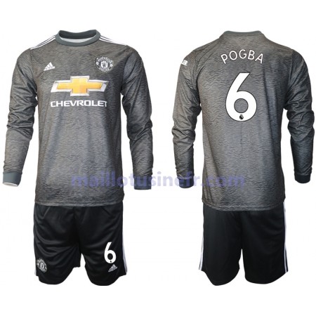 Maillot de Foot Manchester United Paul Pogba 6 Extérieur 2020-21 Manches Longues - Enfant Maillot de Foot Manchester United Paul Pogba 6 Extérieur 2020-21 Manches Longues - Enfant